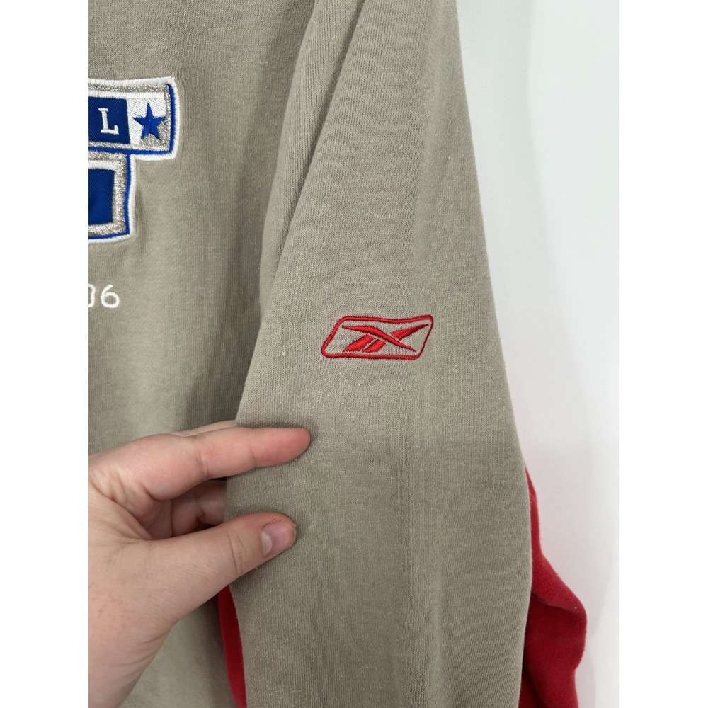 Reebok NFL Super Bowl Detroit Sweatshirt Men's 2XL Beige Fleece Lined Crew Neck - Picture 5 of 8